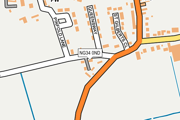 NG34 0ND map - OS OpenMap – Local (Ordnance Survey)