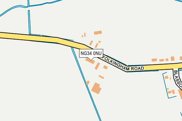 NG34 0NU map - OS OpenMap – Local (Ordnance Survey)