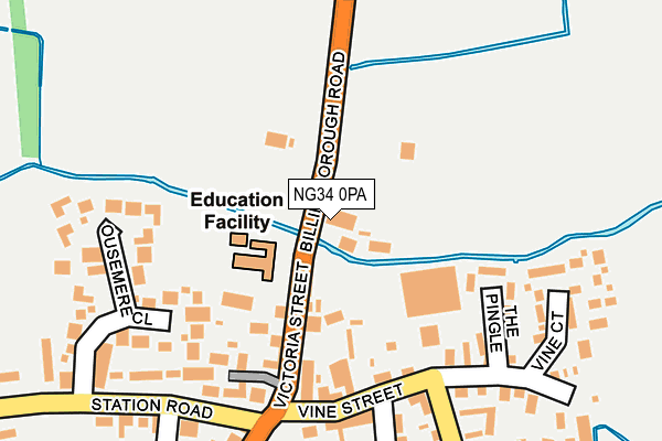 NG34 0PA map - OS OpenMap – Local (Ordnance Survey)