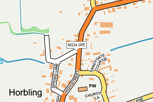 NG34 0PE map - OS OpenMap – Local (Ordnance Survey)