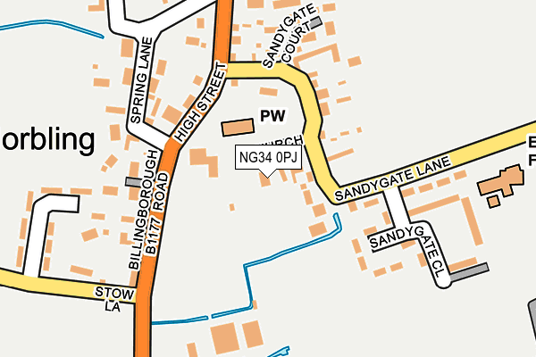 NG34 0PJ map - OS OpenMap – Local (Ordnance Survey)