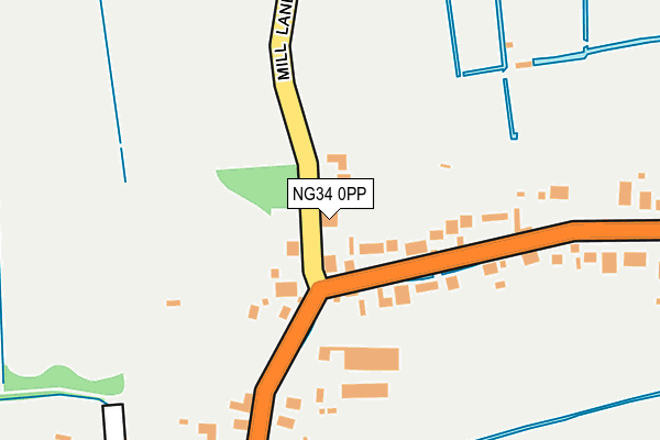 NG34 0PP map - OS OpenMap – Local (Ordnance Survey)