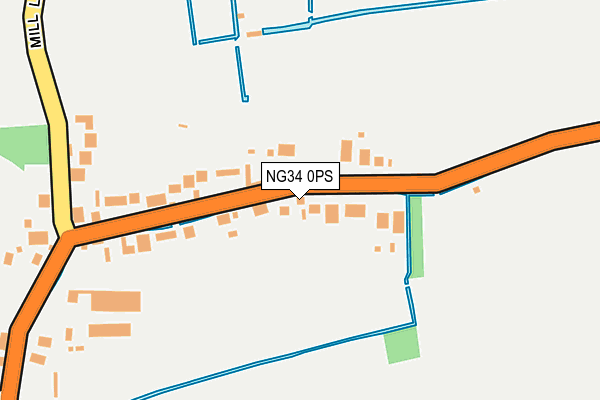 NG34 0PS map - OS OpenMap – Local (Ordnance Survey)