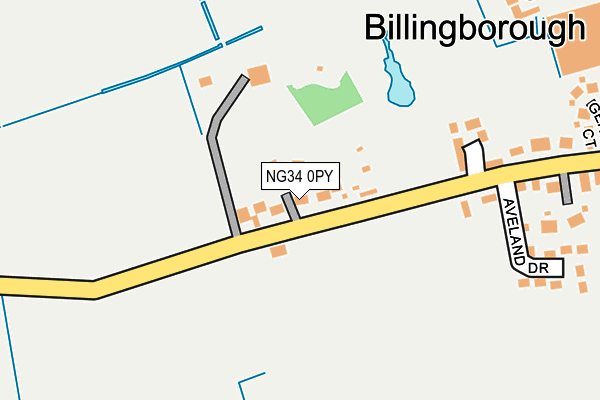 NG34 0PY map - OS OpenMap – Local (Ordnance Survey)