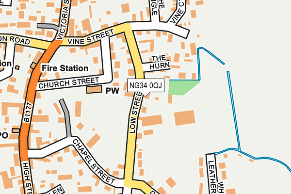 NG34 0QJ map - OS OpenMap – Local (Ordnance Survey)