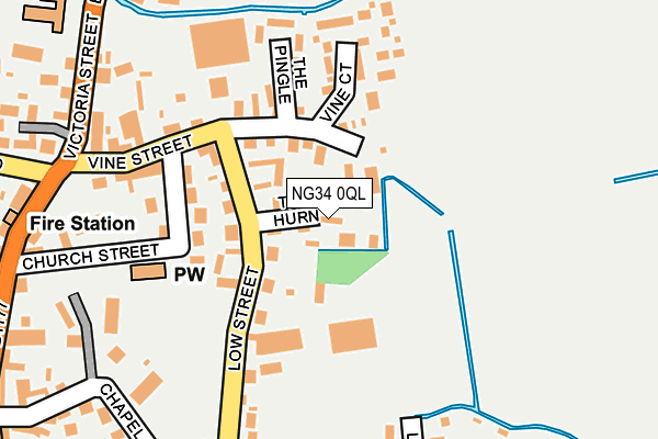 NG34 0QL map - OS OpenMap – Local (Ordnance Survey)