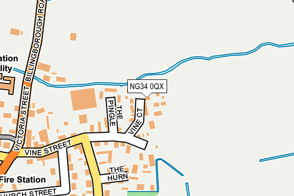 NG34 0QX map - OS OpenMap – Local (Ordnance Survey)
