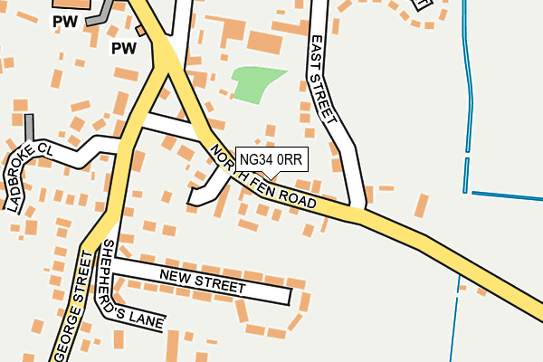NG34 0RR map - OS OpenMap – Local (Ordnance Survey)