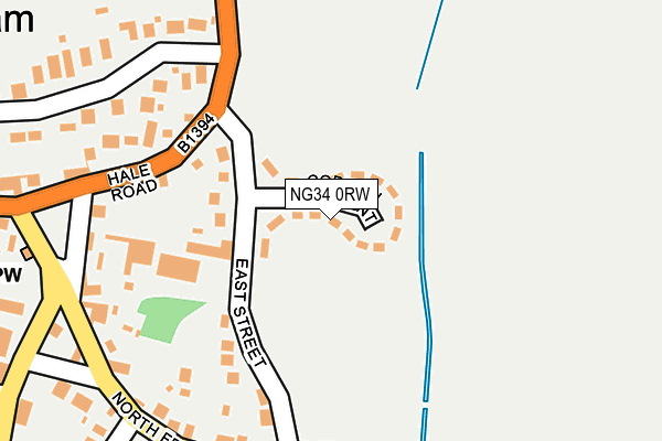 NG34 0RW map - OS OpenMap – Local (Ordnance Survey)