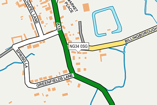 NG34 0SG map - OS OpenMap – Local (Ordnance Survey)