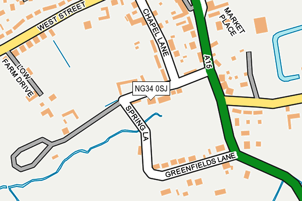 NG34 0SJ map - OS OpenMap – Local (Ordnance Survey)