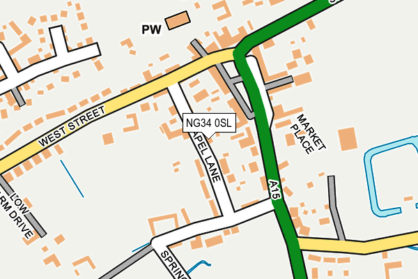 NG34 0SL map - OS OpenMap – Local (Ordnance Survey)