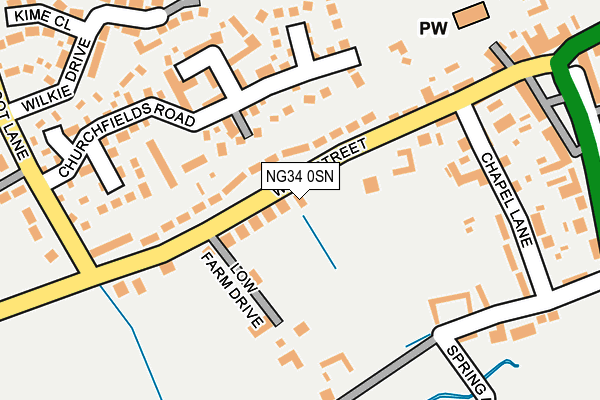 NG34 0SN map - OS OpenMap – Local (Ordnance Survey)