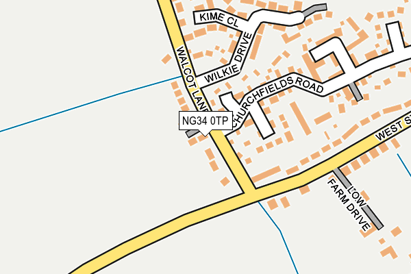 NG34 0TP map - OS OpenMap – Local (Ordnance Survey)