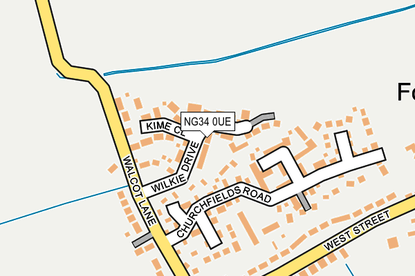 NG34 0UE map - OS OpenMap – Local (Ordnance Survey)