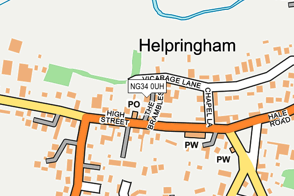 NG34 0UH map - OS OpenMap – Local (Ordnance Survey)
