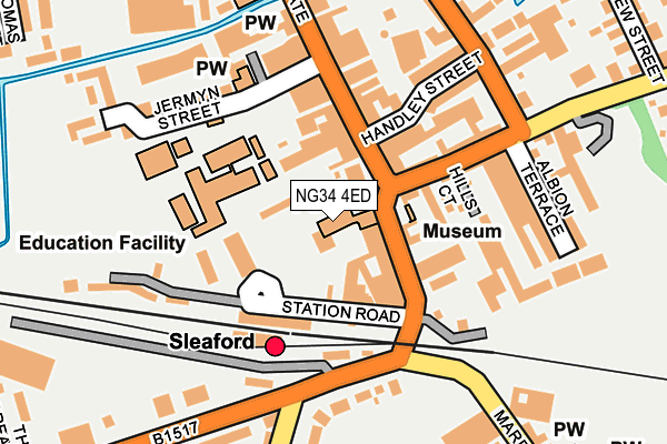 NG34 4ED map - OS OpenMap – Local (Ordnance Survey)