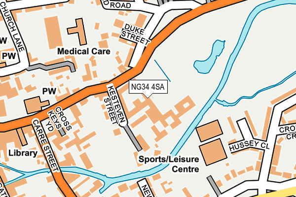 NG34 4SA map - OS OpenMap – Local (Ordnance Survey)