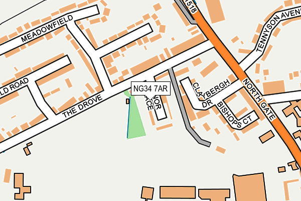 NG34 7AR map - OS OpenMap – Local (Ordnance Survey)