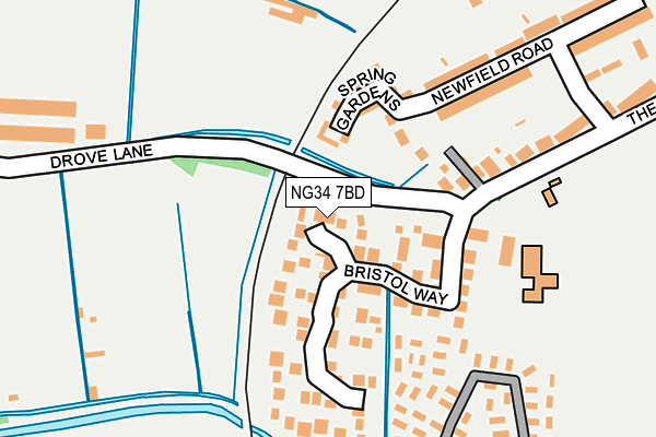 NG34 7BD map - OS OpenMap – Local (Ordnance Survey)
