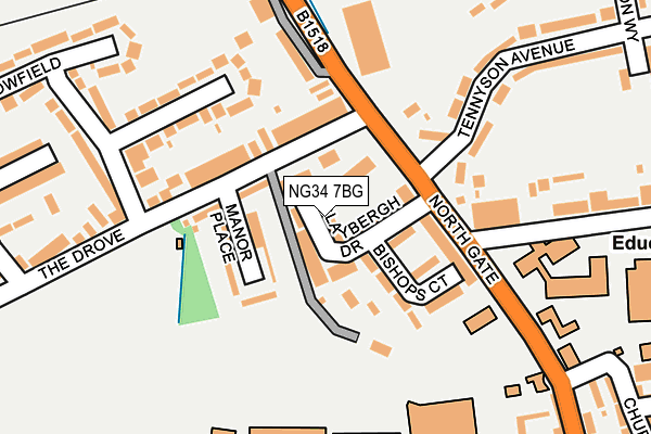 NG34 7BG map - OS OpenMap – Local (Ordnance Survey)