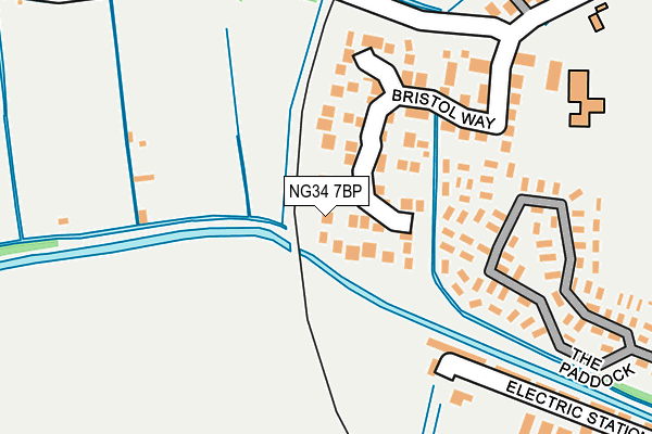 NG34 7BP map - OS OpenMap – Local (Ordnance Survey)