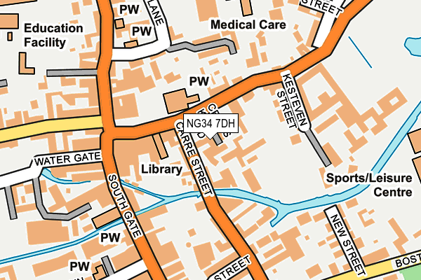 NG34 7DH map - OS OpenMap – Local (Ordnance Survey)