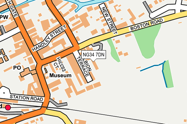 NG34 7DN map - OS OpenMap – Local (Ordnance Survey)
