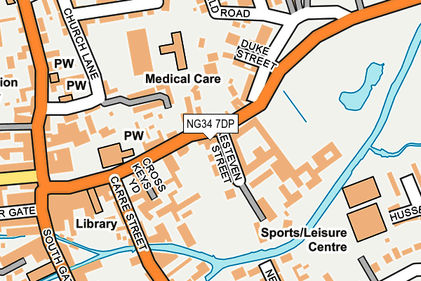 NG34 7DP map - OS OpenMap – Local (Ordnance Survey)