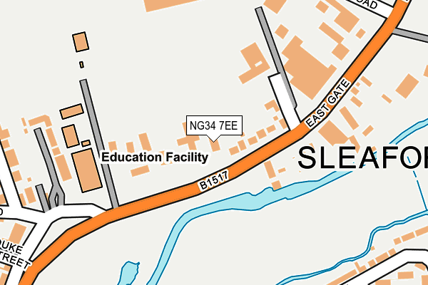 NG34 7EE map - OS OpenMap – Local (Ordnance Survey)