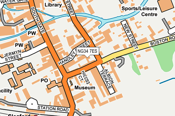 NG34 7ES map - OS OpenMap – Local (Ordnance Survey)