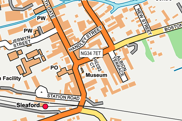 NG34 7ET map - OS OpenMap – Local (Ordnance Survey)