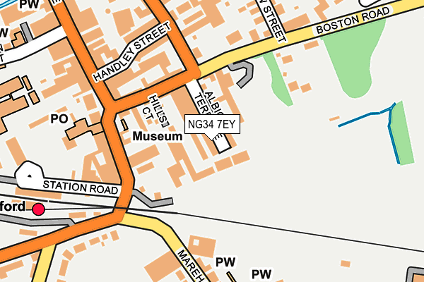 NG34 7EY map - OS OpenMap – Local (Ordnance Survey)