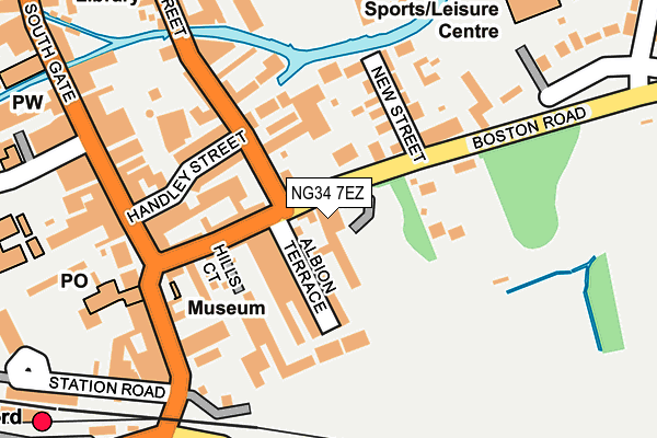 NG34 7EZ map - OS OpenMap – Local (Ordnance Survey)