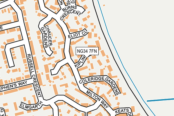 NG34 7FN map - OS OpenMap – Local (Ordnance Survey)