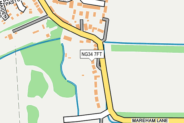 NG34 7FT map - OS OpenMap – Local (Ordnance Survey)