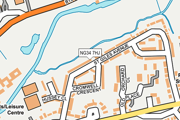 NG34 7HJ map - OS OpenMap – Local (Ordnance Survey)