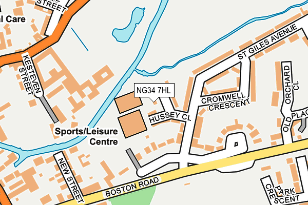 NG34 7HL map - OS OpenMap – Local (Ordnance Survey)