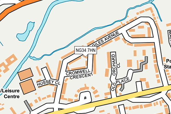 NG34 7HN map - OS OpenMap – Local (Ordnance Survey)