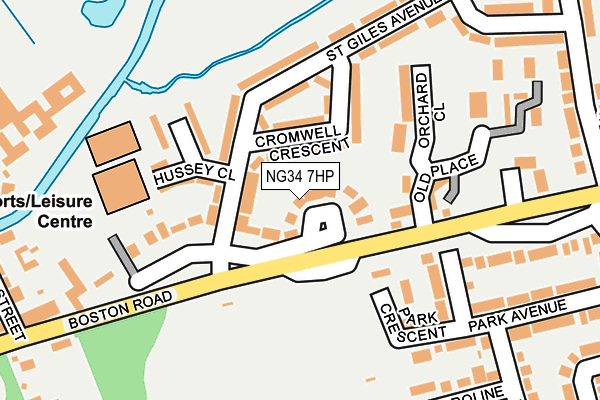 NG34 7HP map - OS OpenMap – Local (Ordnance Survey)