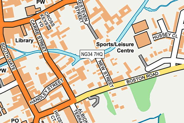 NG34 7HQ map - OS OpenMap – Local (Ordnance Survey)