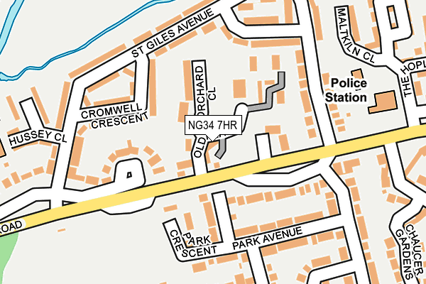 NG34 7HR map - OS OpenMap – Local (Ordnance Survey)