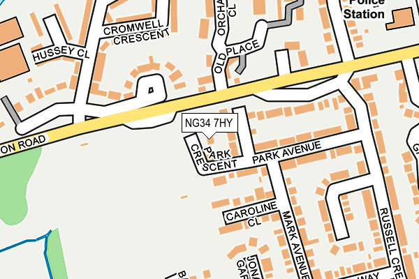 NG34 7HY map - OS OpenMap – Local (Ordnance Survey)