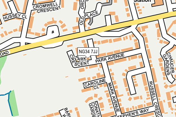 NG34 7JJ map - OS OpenMap – Local (Ordnance Survey)
