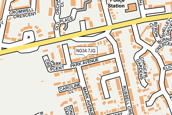 NG34 7JQ map - OS OpenMap – Local (Ordnance Survey)