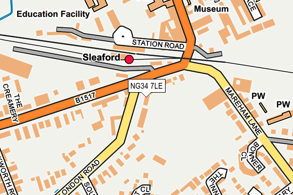 NG34 7LE map - OS OpenMap – Local (Ordnance Survey)