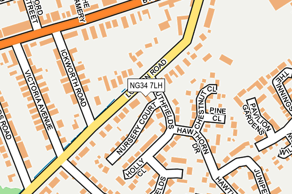 NG34 7LH map - OS OpenMap – Local (Ordnance Survey)