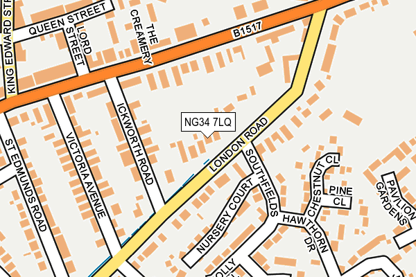 NG34 7LQ map - OS OpenMap – Local (Ordnance Survey)
