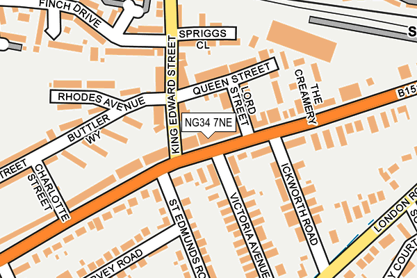 NG34 7NE map - OS OpenMap – Local (Ordnance Survey)