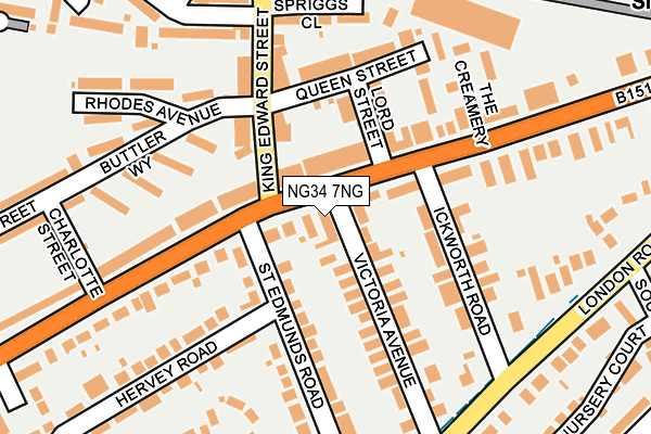 NG34 7NG map - OS OpenMap – Local (Ordnance Survey)